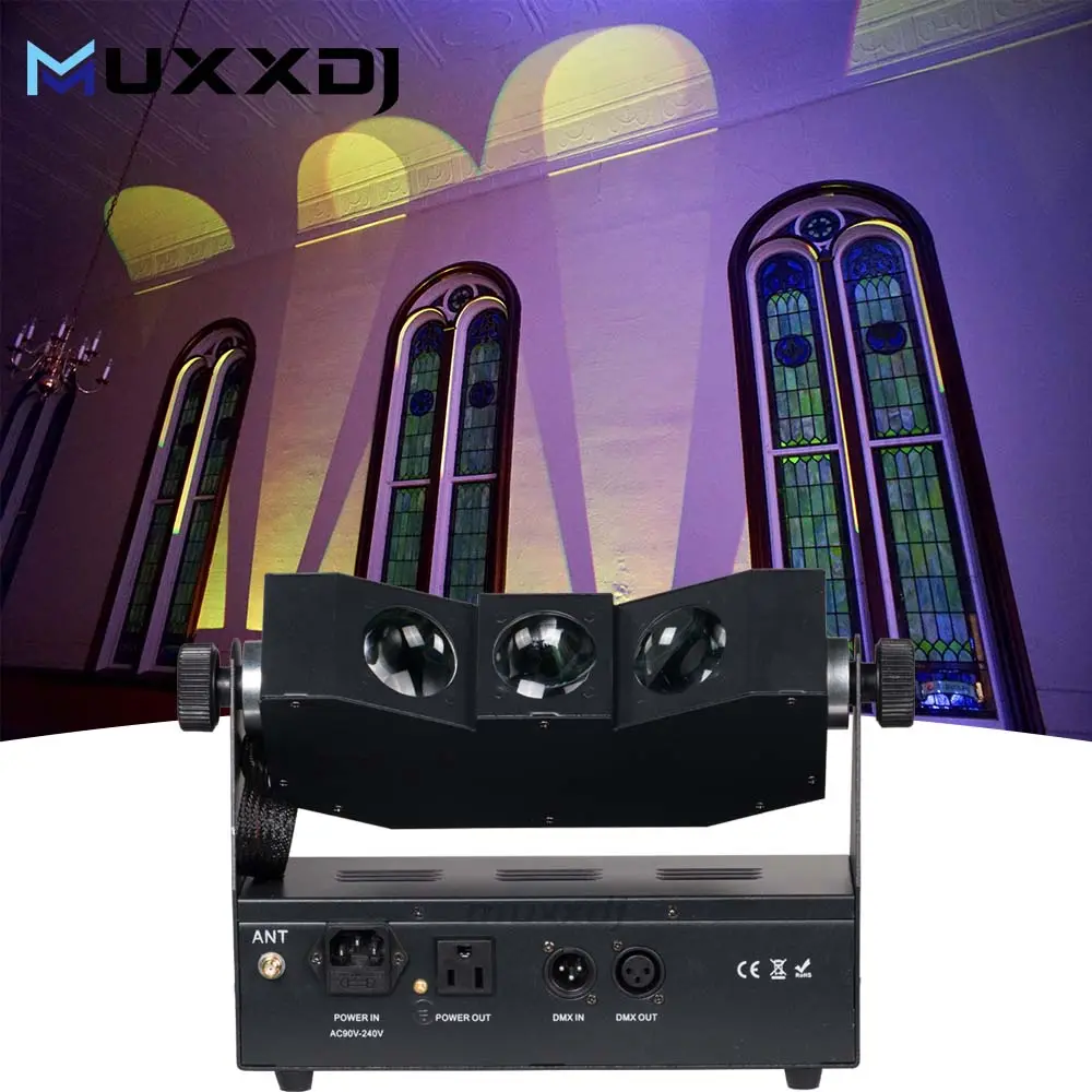 ไฟดิสโก้ปาร์ตี้ LED 3x10W DMX512ไลท์ LED RGBA สำหรับงานแต่งงานแบตเตอรี่ไร้สาย DMX UP-Lighting คลับเวที DJ