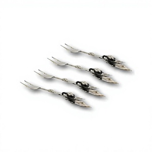 Fourchettes en acier inoxydable avec poignées de branche d'olivier vaisselle d'hôtel de luxe table à manger ensemble de fourchettes à couverts avec poignées de créateur - Product Image 1