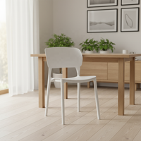 Chaise de salle à manger d'extérieur pliable et empilable, légère et imperméable, en fibre PP moderne, pour la maison, le bureau, l'appartement et l'école - Vente en gros