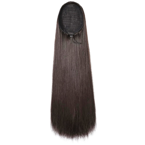 Extensions de cheveux à clipser en queue de cheval droite, brun foncé, 130g, 24 pouces, pour usage quotidien, vente en gros - Product Image 6