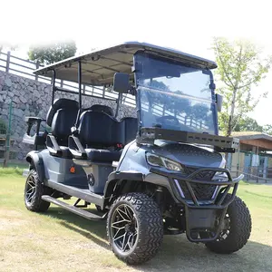 Carrello da Golf a spinta elettrico 48v di alta qualità personalizzato ad alta capacità 6 posti carrello da Golf fuoristrada