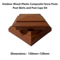 Kit de poteaux et de bases de garde-corps en WPC pour extérieur, 120 mm x 120 mm, clôture de sécurité, imperméable, résistant aux intempéries, pour escalier, jardin, terrasse