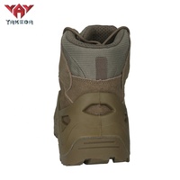 Yakeda Bottes Tactiques de Combat Montantes Imperméables Homme pour Randonnée, Vert Armée et Noir, en Caoutchouc, Idéales pour le Désert et l'Entraînement