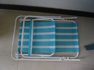 เก้าอี้โลหะพับได้2ตำแหน่งปรับความสูงได้สำหรับตั้งแคมป์ชายหาดบราซิล - Product Image 6