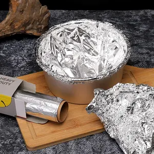 Household 8011 Food Grade Aluminum Foil Kitchen Use Food Packaging Aluminum Foil Paper Roll For Cooking