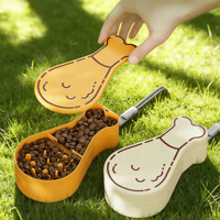 Produits pour animaux de compagnie, distributeur d'eau et de nourriture portable 2 en 1, en plastique pliable, anti-fuite, pour chats et chiens, promenades en plein air, voyages