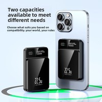 Batería Externa Magnética de 10000mAh, Carga Rápida de 22.5W, Ultra Delgada, Portátil, con Cable e Inalámbrica