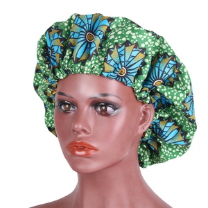 Foulard en <span class=keywords><strong>Satin</strong></span> à Double couche réversible, imprimé cire africaine, doux, personnalisé, Bandana, grand <span class=keywords><strong>Bonnet</strong></span> en soie, Ankara, nouvelle collection 2020 - Product Image 3