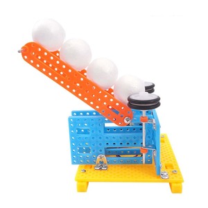 Lanzador de bolas robótico, brazo <span class=keywords><strong>tirador</strong></span>, Kit de construcción eléctrico, juguete de Ciencia de vástago DIY para niños - Product Image 2