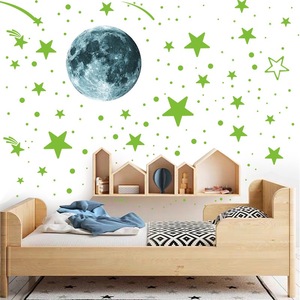 Stelle splendenti della luna punteggiano <span class=keywords><strong>adesivi</strong></span> da parete fluorescenti creativi decorazioni per la <span class=keywords><strong>stanza</strong></span> dei bambini autoadesivi personalizzati per la notte - Product Image 5