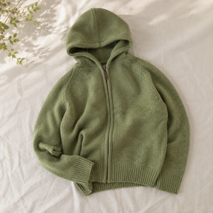 Suéter de Cachemira 2026, Sudadera con Cierre para Mujer, Diseño de Doble Bolsillo, Abrigo de Punto de Color Sólido de Alta Calidad - Product Image 4