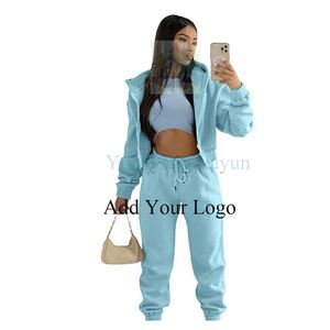 Factory Solid Color Plus Size Women Set Tracksuits <strong>Outfits</strong> <strong>Family</strong> Matching <strong>Outfits</strong> Custom Logo <strong>Jogger</strong> Two Piece Set - Product Image 3