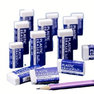 Gomme à effacer rectangulaire en plastique blanc souple pour l'école, le bureau, les examens, l'art, le dessin et la correction - Article promotionnel - Product Image 1