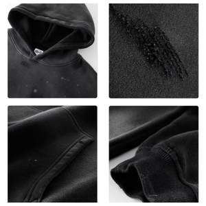 Sudadera con Capucha de Alta Calidad, Personalizada, Gruesa, de Algodón, Diseño con Hombros Caídos, Sin Cordón, Silueta Holgada, para Hombre - Product Image 4