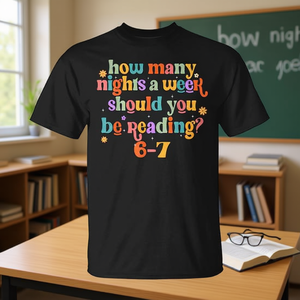 Camiseta Six Seven 6 7 Meme Teacher Reading para educadores y amantes de los libros - Product Image 3