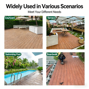 Tarima <span class=keywords><strong>de</strong></span> Exterior Tradicional <span class=keywords><strong>de</strong></span> Plástico para Paisajismo, Edificios <span class=keywords><strong>de</strong></span> Oficinas, Tarima Moderna WPS con Acabado Mate - Product Image 5