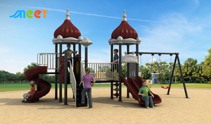 Ensemble de toboggans sur le thème du <span class=keywords><strong>château</strong></span> pour enfants MT-ZMF003, équipement de terrain de jeux extérieur pour écoles et parcs, choix premium - Product Image 2
