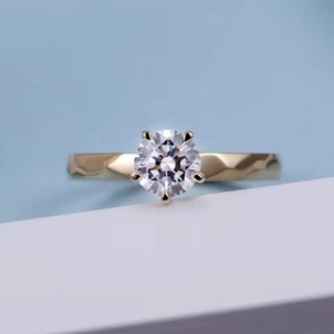 Top Quality White Gold Round Diamond Ring with Classic Style for Bridal Jewelry Fashion and Gift Purposes Available For Sale - Product Image 6