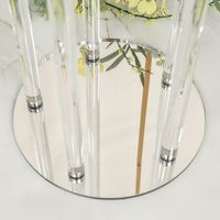Candélabre en verre cristal 5 têtes 80 cm, porte-bougies pilier transparent, centres de table pour mariage, décoration de fête et de mariage