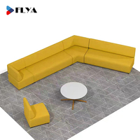 Juego de sofá curvo moderno en forma de C, muebles de oficina, vestíbulo, área pública, sofá de ocio, asiento, juego de sofá modular seccional