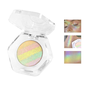 Best Seller Custom Logo Highlighter Party Eye Makeup Face Makeup Duochrome Multichrome <b>Rainbow</b> <b>Eyeshadow</b> Highlighter - Product Image 1