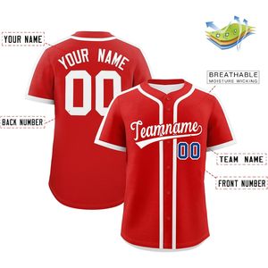 เสื้อเบสบอลแบบกำหนดเอง เสื้อซอฟต์บอลแบบสั่งทำพิเศษ เสื้อทีมแบบติดกระดุม ปักชื่อ เบอร์ โลโก้ สำหรับผู้ใหญ่ทุกเพศ ระบายเหงื่อได้ดี - Product Image 2
