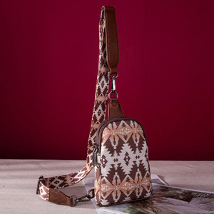 Bolso de Pecho Retro Europeo Americano con Estampado de Lona para Mujer, Bolso Bandolera Bohemio, Bolso de Mano, Sitio Web TK y Sitio Independiente - Product Image 5