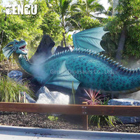 Modèle Dragon Animatronique d'Intérieur Dragon Robotique en Silicone Artificiel pour École, Garderie, Centre Commercial, Parc Aventure, Aéroport, Métal
