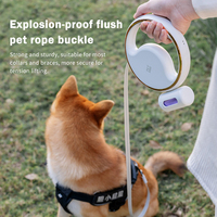 Logo personnalisé de luxe en corde de nylon lumineuse laisse rétractable robuste pour chien avec lumière