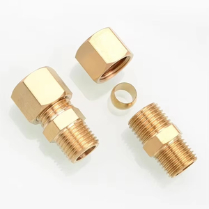 Conector <span class=keywords><strong>de</strong></span> Compresión <span class=keywords><strong>de</strong></span> Latón para Tubos <span class=keywords><strong>de</strong></span> 1/8", 1/4", 3/8", 1/2" OD X G, Adaptador Macho para Líneas <span class=keywords><strong>de</strong></span> Agua/<span class=keywords><strong>Gas</strong></span>/Aceite para Sistemas <span class=keywords><strong>de</strong></span> Tuberías Industriales - Product Image 3