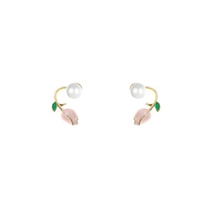 Nouveau Damier Simple Design Fleur Boucles d'oreilles Géométrique Métal Oreille Bijoux pour Femmes Été Plage Vacances Accessoires - Product Image 1