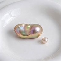 Perles baroques d'eau douce naturelles de qualité AAAA, 13-23 mm, blanches, multicolores, violettes, grandes, irrégulières, sans trou, pour la fabrication de bijoux