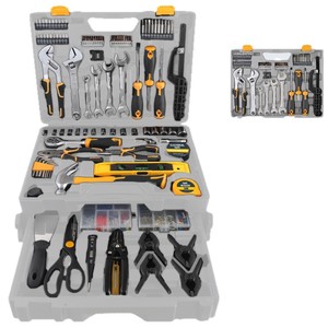 112 Pc Household <b>Tool</b> Box Plastic Portable Multi-Function <b>Storage</b> Set With Tray For General Repair - Product Image 1
