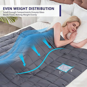 Couverture lestée OEM avec billes de verre, matelassée 5x5, pour adultes, distribution uniforme du poids, taille personnalisée - Product Image 4