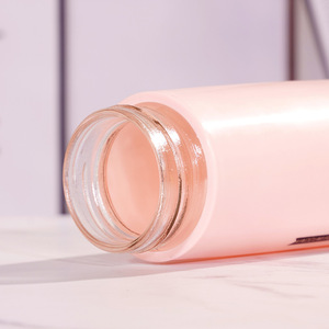 New Arrival Promotional Gifts Macaron 400 ML Sports Water Bottle PP+<strong>Glass</strong> Travel <strong>Drinking</strong> Flask With Lifting Rope