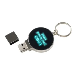 Biểu tượng tùy chỉnh kim loại USB 3.0 2.0 LED Light-up USB Stick 128GB 16GB 32GB 64GB USB Flash Drives với đèn LED