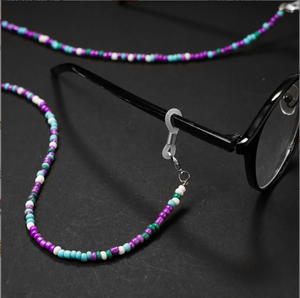 Chaîne de <span class=keywords><strong>lunettes</strong></span> de soleil perlées colorées à la mode <span class=keywords><strong>cordon</strong></span> de cou anti-perte pour accessoires de <span class=keywords><strong>lunettes</strong></span> - Product Image 1