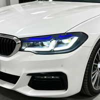 Ensemble de phares LED KGKB pour BMW Série 5 G30 G38 520i 530i 2018-2020, mise à niveau avec DRL bicolore, double lentille de projecteur, Plug & Play
