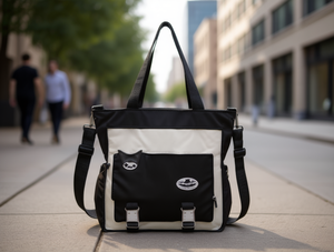 Borsa a tracolla impermeabile in tessuto Oxford con chiusura a zip per uso quotidiano - Product Image 2