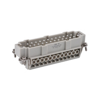 Conector Rectangular Industrial de Alta Resistencia WEVEL HE-024-M/F, 24 Pines, 16A, 500V, IP65, Aleación de Aluminio Fundido a Presión para 09330242601