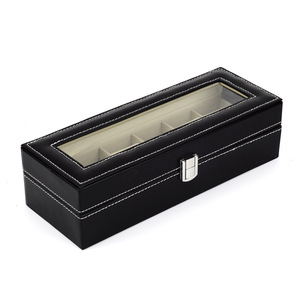 Boîte <span class=keywords><strong>de</strong></span> <span class=keywords><strong>Rangement</strong></span> <span class=keywords><strong>de</strong></span> Montres Vente Chaude <span class=keywords><strong>Luxe</strong></span> Unique Étanche Fermeture Sécurisée Boîte à Montres en Cuir 6 Fentes pour Voyage - Product Image 3