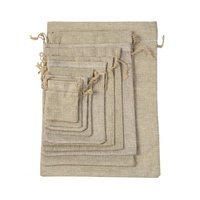 Sacs cadeaux en toile de jute écologiques, réutilisables, durables, avec cordon de serrage, personnalisables avec logo du fabricant, pour bijoux