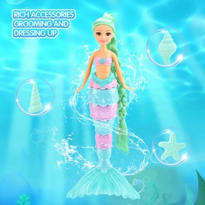 मिनी प्लास्टिक मत्स्यांगना स्विमिंग डॉल खिलौना बेबी मॉडल खिलौना - Product Image 5