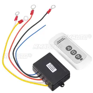 12V-24V รีโมทคอนโทรลไร้สายชุดสวิทช์สําหรับรถบรรทุกสําหรับรถจี๊ป SUV ATV Winch เตือน 75ft