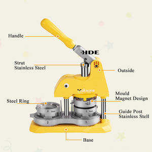 מכונת הכנת תגים 58 מ\\\"מ, ערכת הכנת תגים עצמית, כלי להפעלה קלה עם תבנית ותג ריק - Product Image 6
