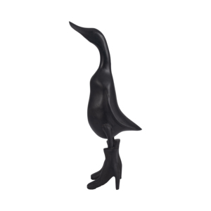 Statuetta di Anatra con Stivali da Pioggia, Ornamento Decorativo per Casa, Soggiorno, Bagno, Ufficio, Scultura Originale - Product Image 1