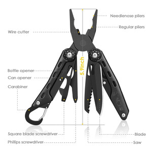 Đa Dao <span class=keywords><strong>10</strong></span> Trong <span class=keywords><strong>1</strong></span> Thép Không Gỉ Có Thể Gập Lại Pocket Multitool Kìm Đa Công Cụ Với Vỏ Bọc Cho Sự Sống Còn Ngoài Trời Đi Bộ Đường Dài Cắm Trại - Product Image 2