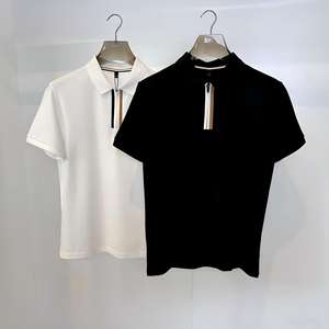 Polo de Golf Transpirable de Algodón y Poliéster de Secado Rápido, Antiarrugas, Antipilling, con Logotipo Personalizado, para Hombre, con Cierre de Cremallera de un Cuarto - Product Image 1