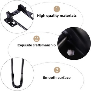 Yachuangxin Black Iron Furniture Leg Connector Set with Precise Hole Alignment for Easy Home Installation - Product Image 5