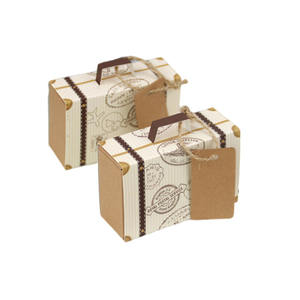 10/20/50pcs Mini valigia da viaggio scatola di caramelle carta Kraft bomboniera scatola regalo sacchetto di imballaggio decorazione festa di compleanno di nozze - Product Image 3